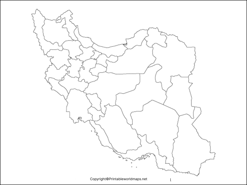 Printable Blank Map of Iran – Outline, Transparent, PNG map 4 Transparent PNG Iran Map 2