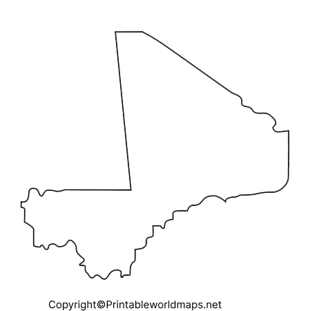 Printable Blank Map of Mali – Outline, Transparent PNG map 4 Transparent PNG Mali Map 2