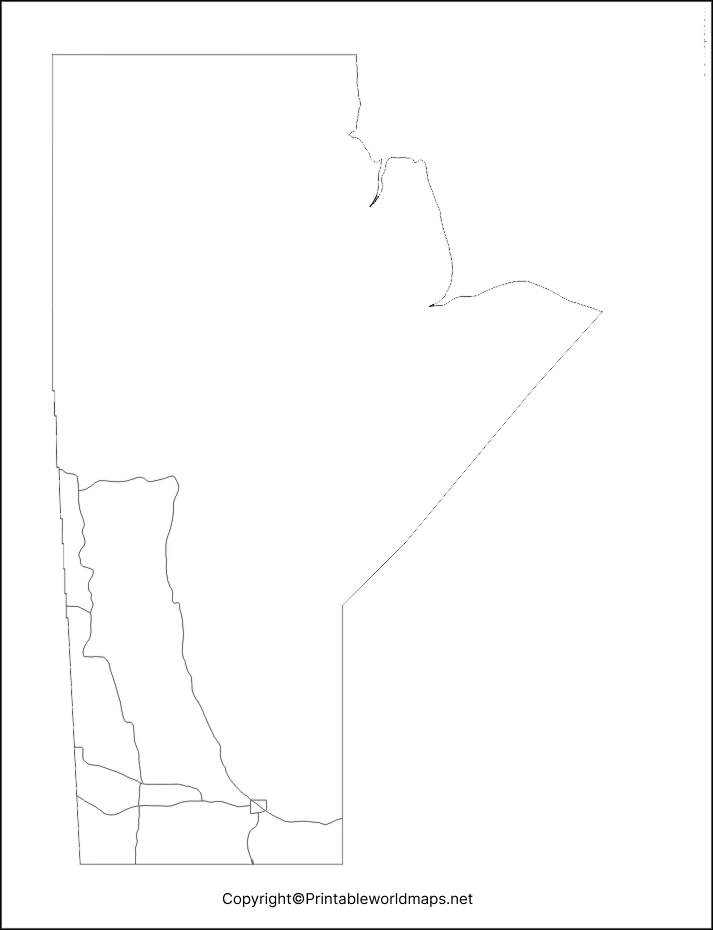 Printable Blank Map of Manitoba – Outline, Transparent Map 5 Transparent PNG Manitoba Map
