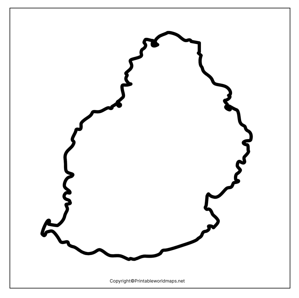 Printable Blank Map of Mauritius – Outline, Transparent Map 4 Transparent PNG Mauritius Map 2