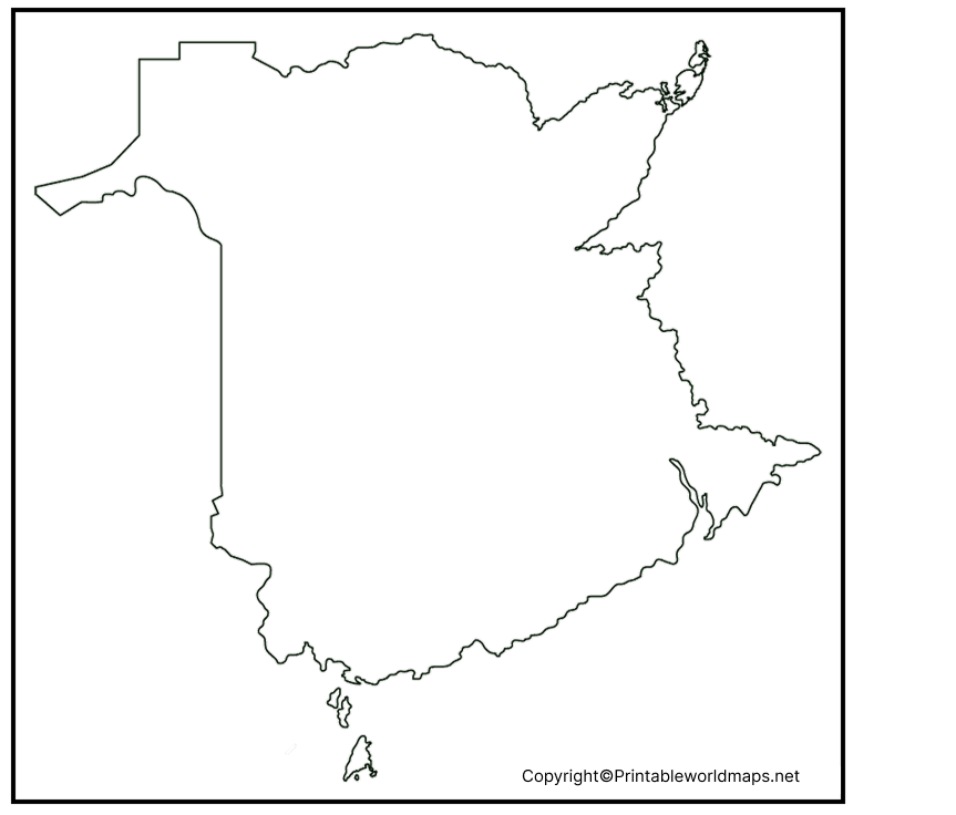 Printable Blank Map of New Brunswick – Outline, PNG Map 5 Transparent PNG New Brunswick Map
