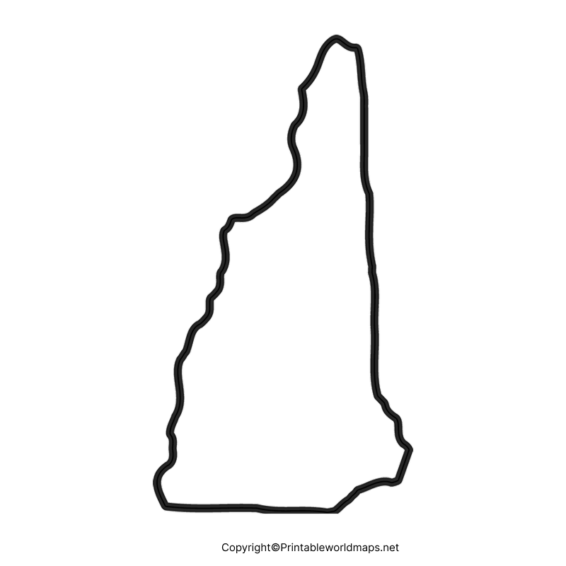 Transparent PNG New Hampshire Map 2