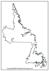 Nl Printable Map.pdf Printable Blank Map of Newfoundland and Labrador for Study