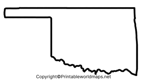 Printable Blank Map of Oklahoma – Outline, Transparent map 9 Transparent PNG Oklahoma Map 2 1