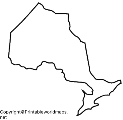 Printable Blank Map of Ontario – Outline, Transparent Map 5 Transparent PNG Ontario Map