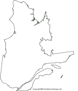 Quebec Clean Map Printable Blank Map of Quebec – Outline, Transparent, PNG Map ...