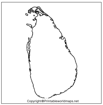 Printable Blank Map of Sri Lanka – Outline, Transparent Map 4 Transparent PNG Sri Lanka Map 2