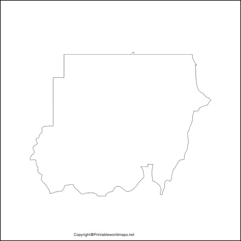 Printable Blank Map of Sudan – Outline, Transparent, PNG Map 4 Transparent PNG Sudan Map 2