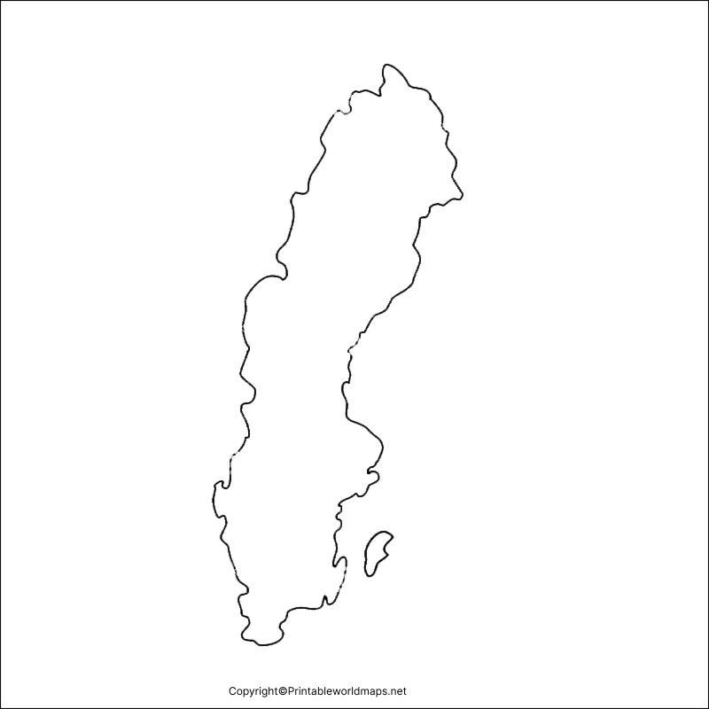 Printable Blank Map of Sweden – Outline, Transparent, PNG map 4 Transparent PNG Sweden Map 2