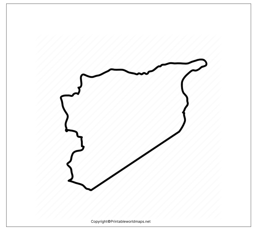 Printable Blank Map of Syria – Outline, Transparent, PNG map 4 Transparent PNG Syria Map 2
