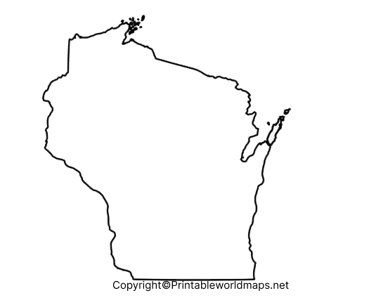 Printable Blank Map of Wisconsin – Wisconsin Map Outline 3 Transparent PNG Wisconsin Map 2