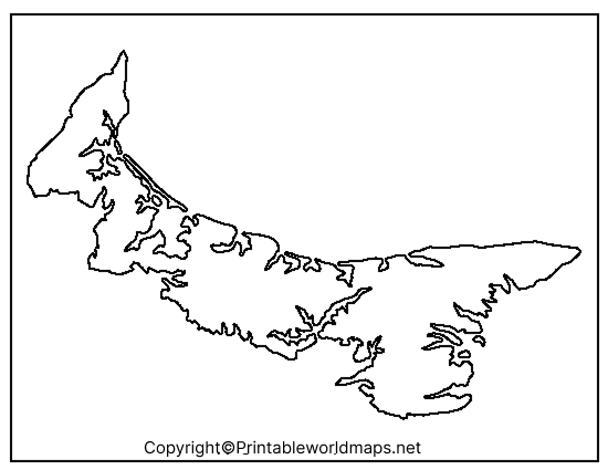 Printable Blank Map of Prince Edward Island – Outline Map 9 Transparent Prince Edward Island PNG Map 2
