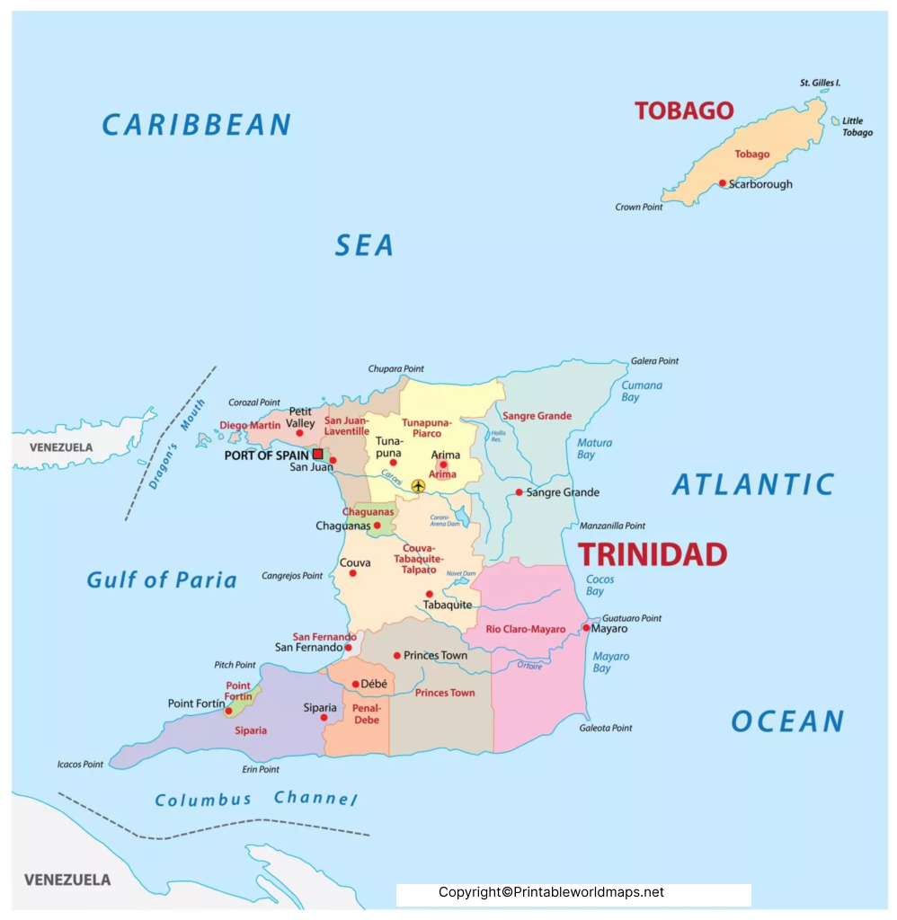 Trinidad World Map | Trinidad and Tobago on World Map 3 Trinidad and Tobago World Map
