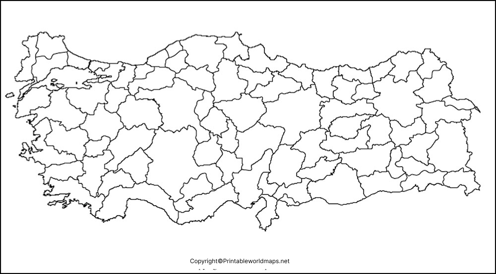 Turkey Blank Map Outline