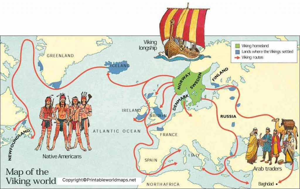 Viking Map of the World | Old World Viking Map 5 Viking Map of World 1024x645 1