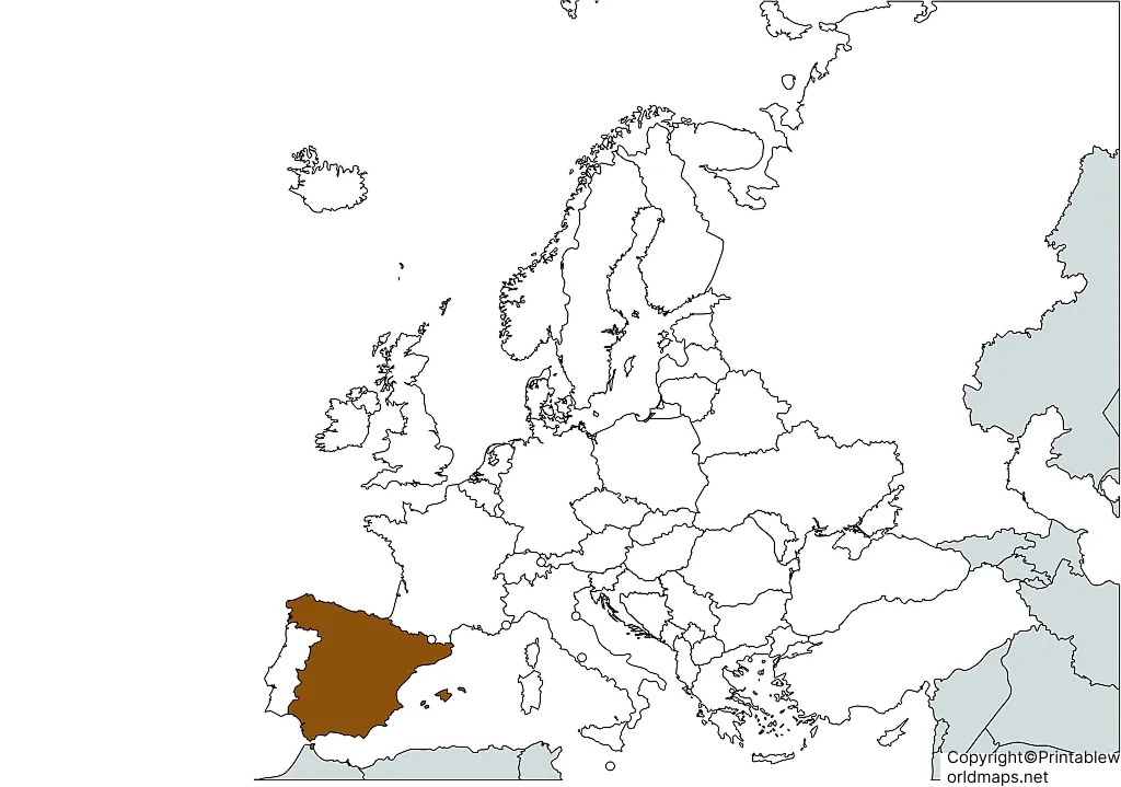 Where is Spain on a Map