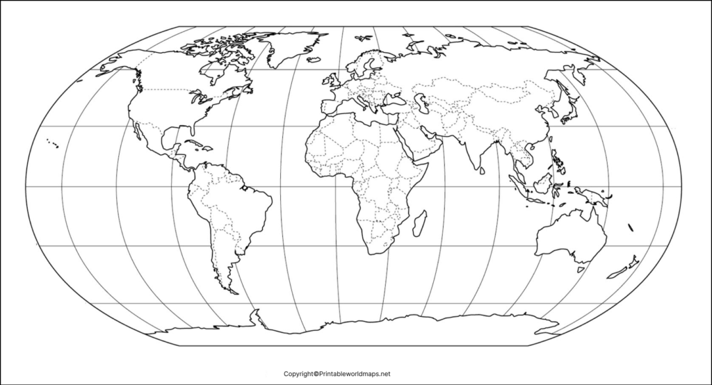 World Blank Map Outline