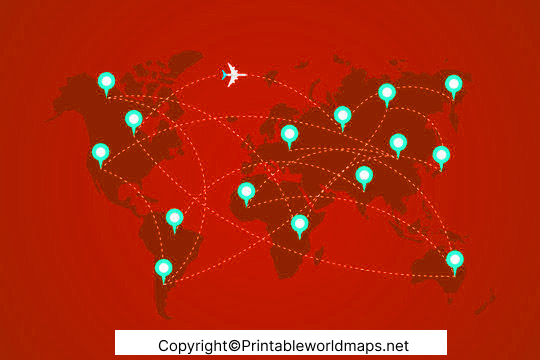 World Flight Map – Route, Path, Tracker Printable in PDF 7 World Flight Map pdf