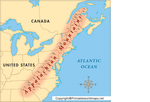 World Map Appalachian Mountains | Appalachian Mountains Map 2 World Map Appalachian Mountain