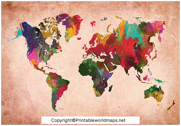 Free Printable World Map Poster for Kids in PDF 11 World Map Poster 1