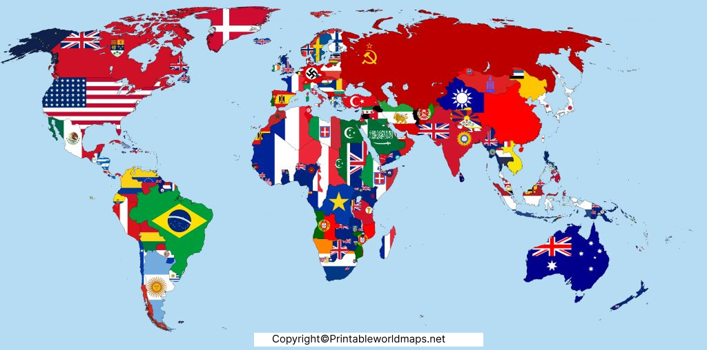 World Map 1939 Political Labeled Printable in PDF 4 World Maps 1939 1024x508 1