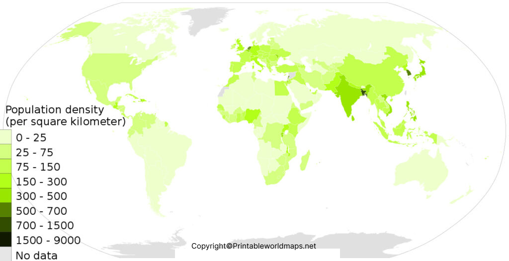Printable World Population Map by Country in PDF 3 World Population Map 1024x525 2