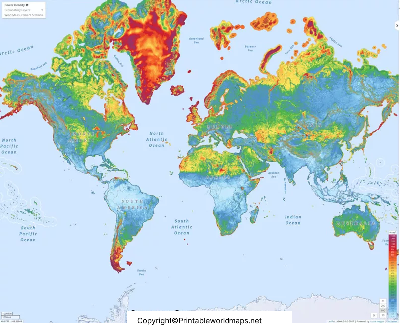 Free Printable World Wind Map Template in PDF 2 World Wind Map