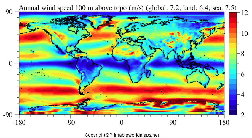 Free Printable World Wind Map Template in PDF 3 World wind map template