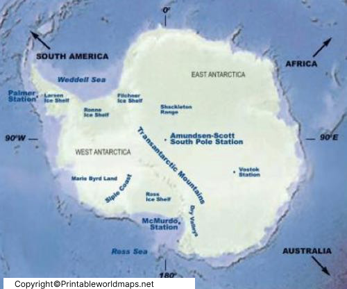 Antarctica Mountains Map | Map of Antarctica Mountains 3 antarctica mountains Map