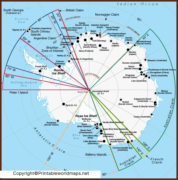 Antarctica Political Map | Map of Antarctica Political 3 antarctica political map
