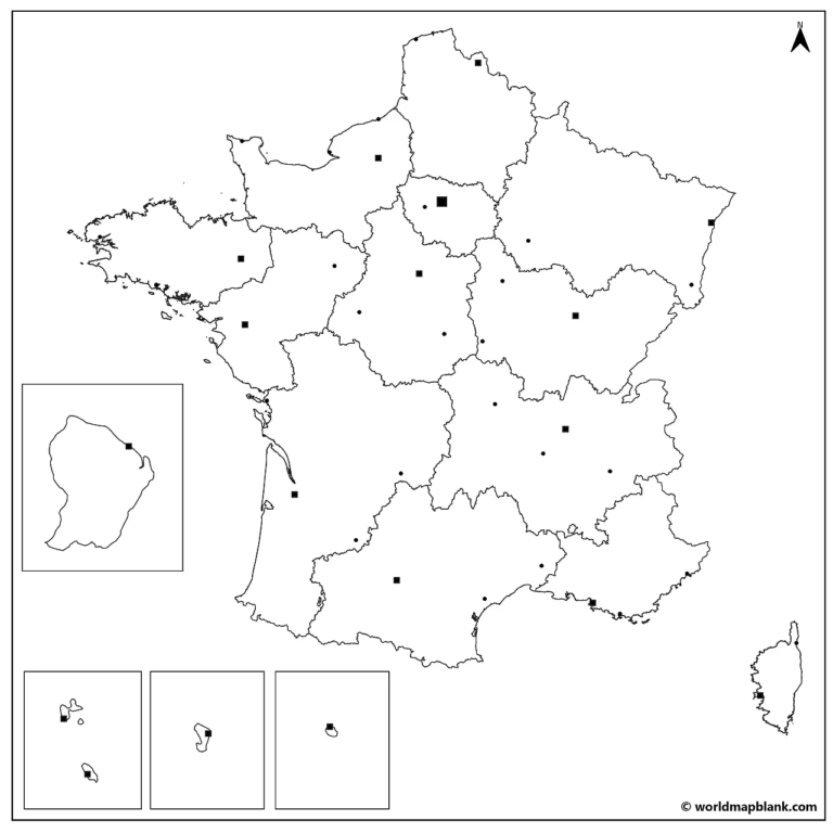 Blank Map Of France France Outline Map PDF Printable World Maps Image 18 768x768