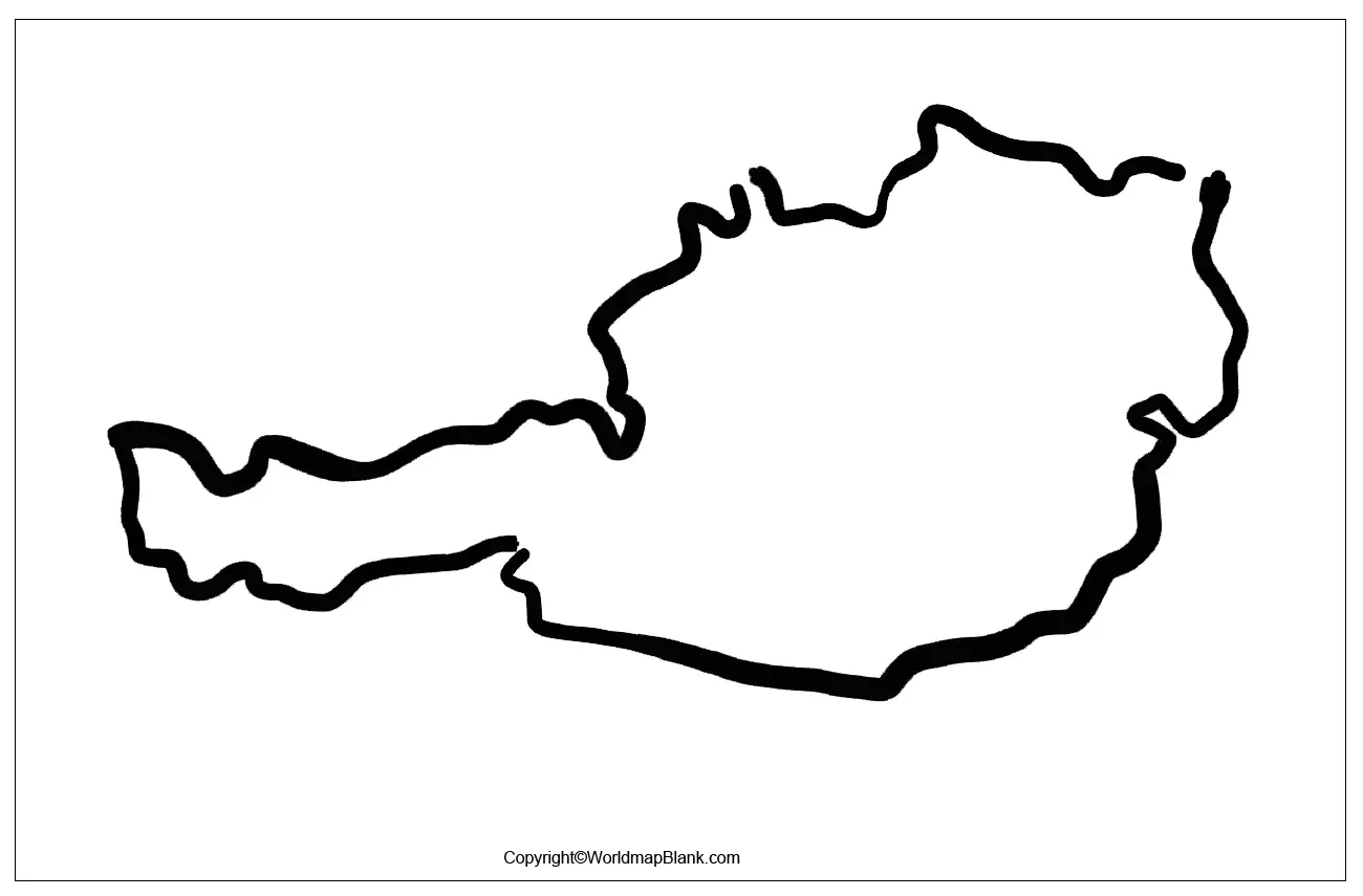 Austria Map Outline – Blank Map of Austria [PDF] - Printable World Maps
