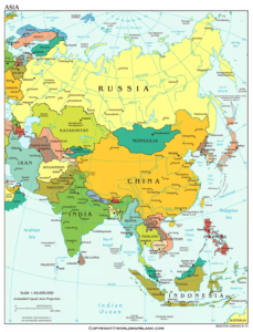 Printable Asia Political Map | Map of Asia Political - Printable World Maps