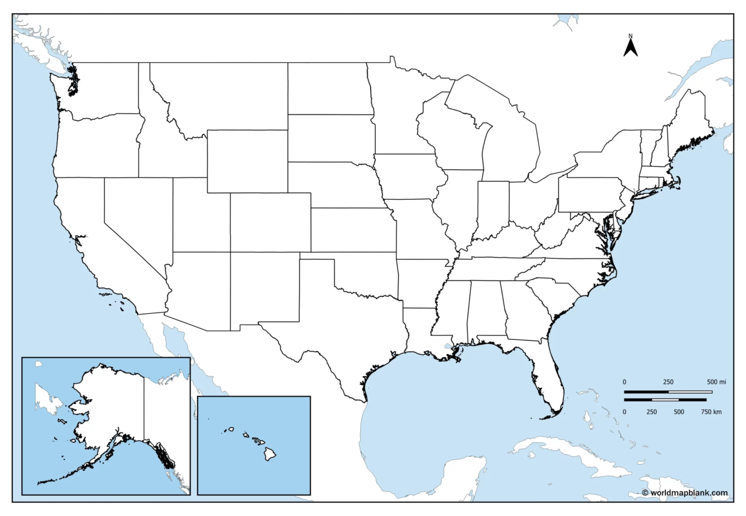 Blank Map Of The United States Blank USA Map PDF Printable World Maps Image 35 1536x1064
