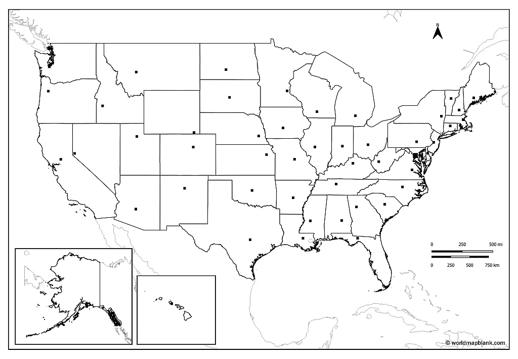 Blank Map of the United States – Blank USA Map [PDF ...