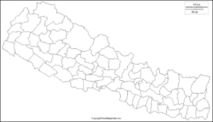Printable Blank Map of Nepal – Outline, Transparent, PNG map ...