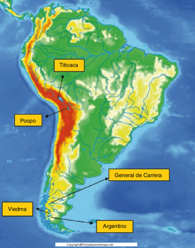 South America Mountains Map | Map of South America Mountains 2 map of South America mountains