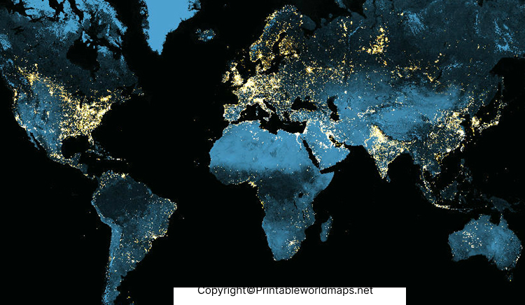 World Map at Night | Night View of Map of World 2 map of world at night 1