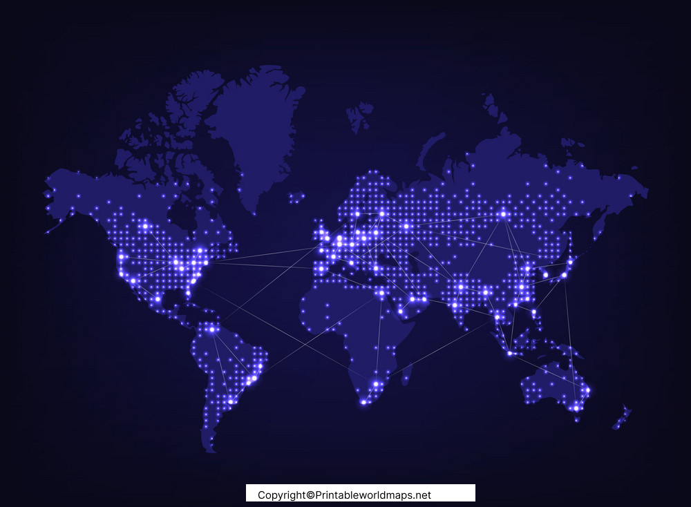 World Map at Night | Night View of Map of World 4 map of world night 1