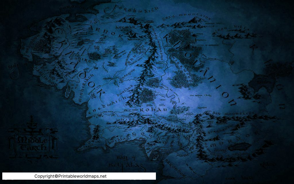 Middle Earth Map | Middle Earth Full World Map in Detailed 4 world maps middle earth 1024x640 1